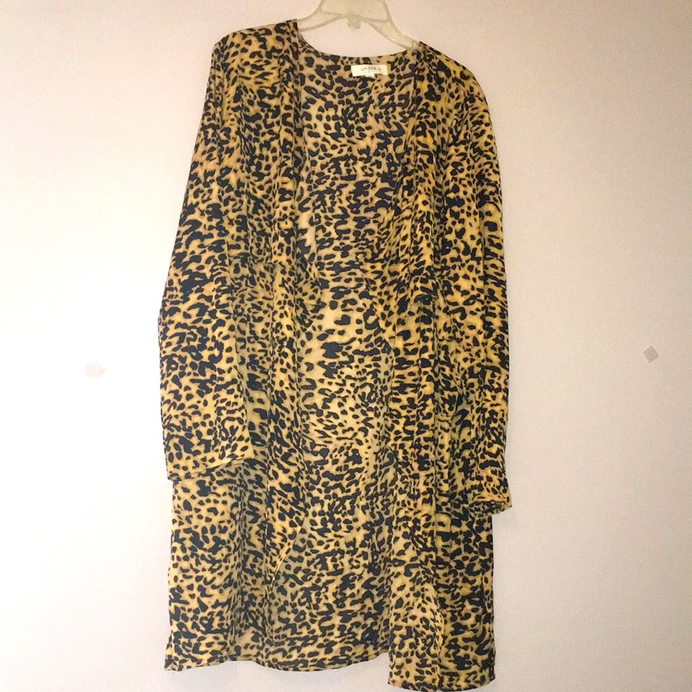 COPY - Umgee Kimono Cardigan Animal Print Swim Suit Cover Up Open Front